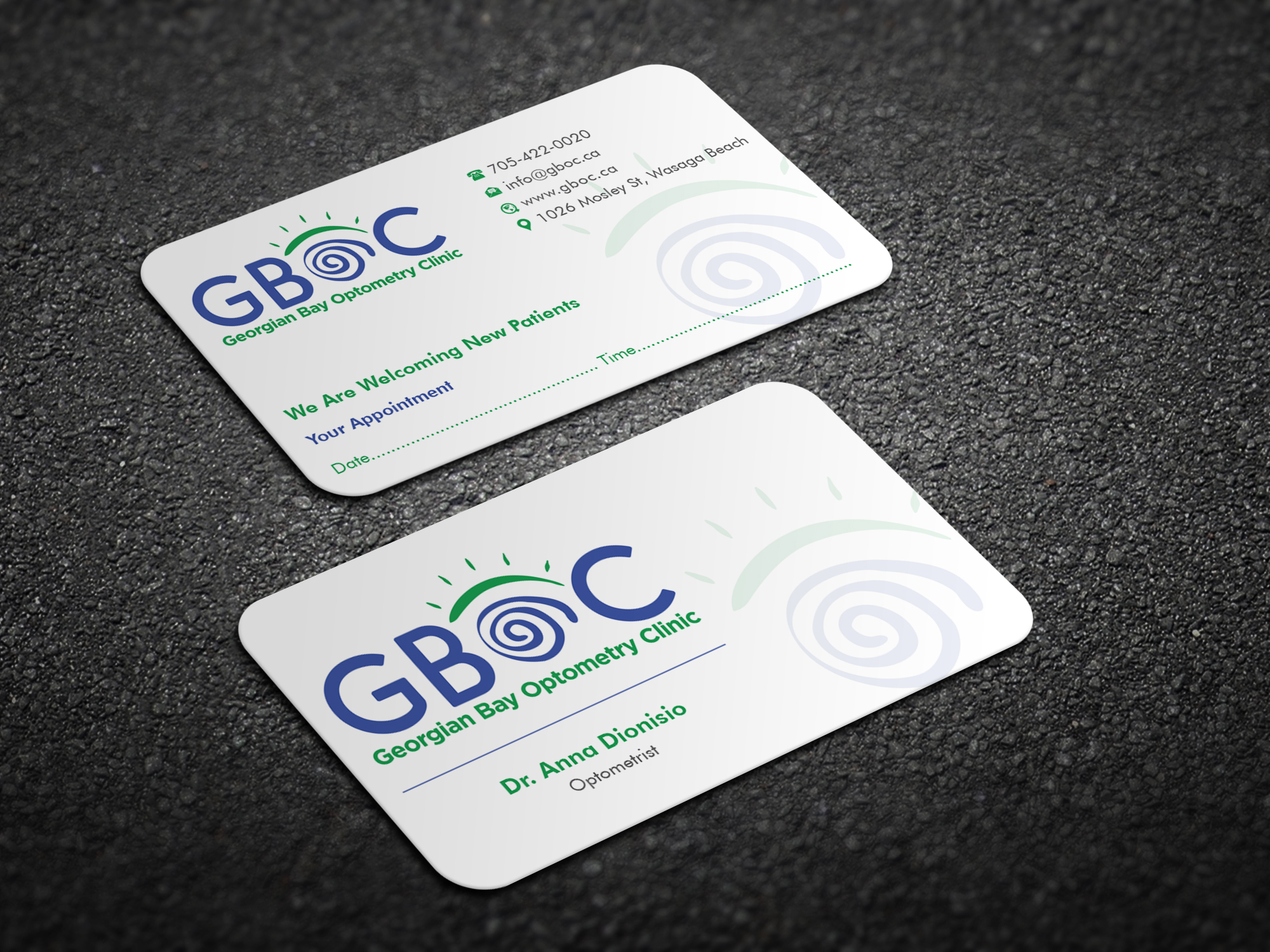 Visitenkarten-Design von Magic of Art für Georgian Bay Optometry Clinic | Design #31859395
