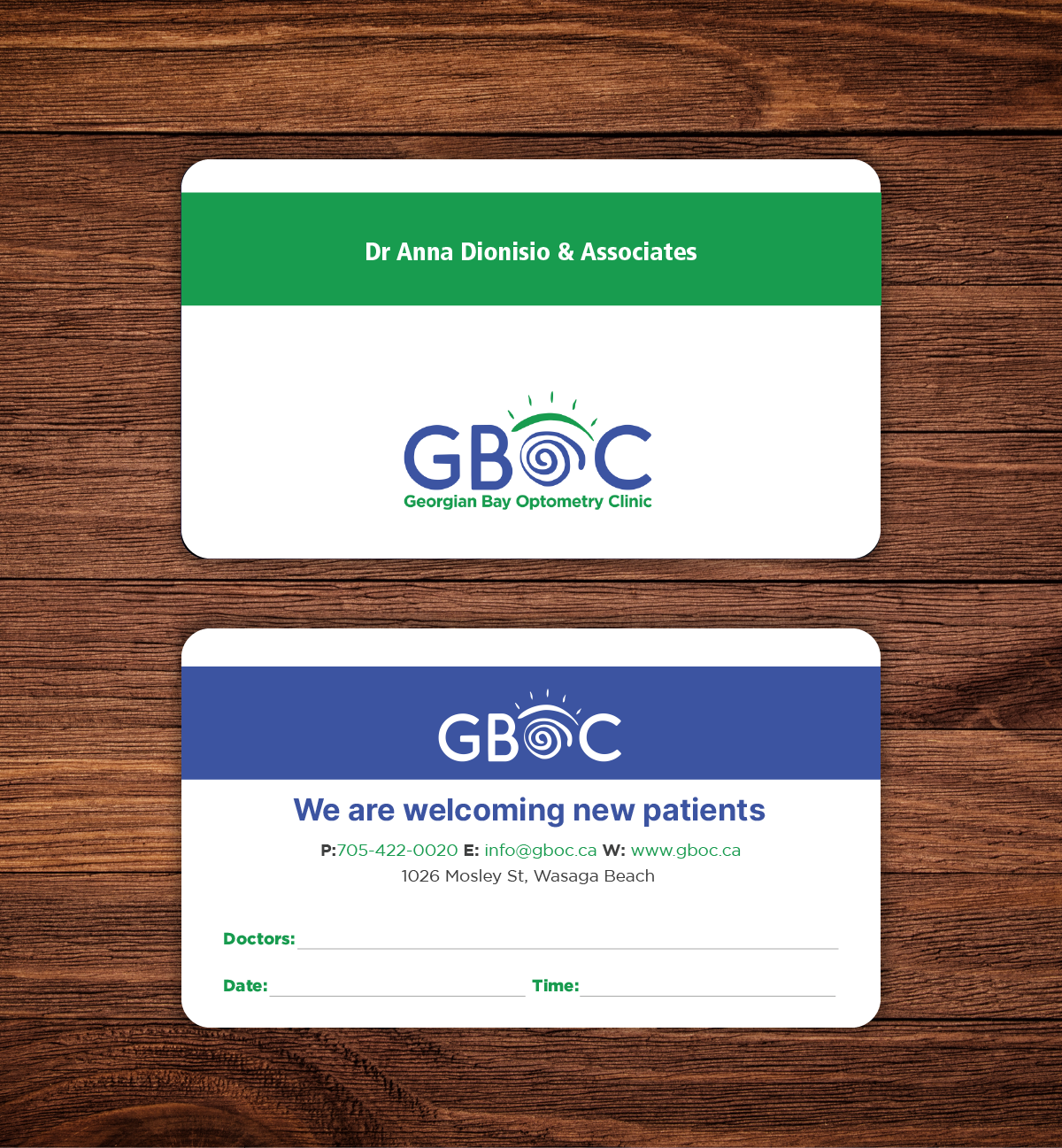Business Card Design by mohammed0086 for Georgian Bay Optometry Clinic | Design #31830085
