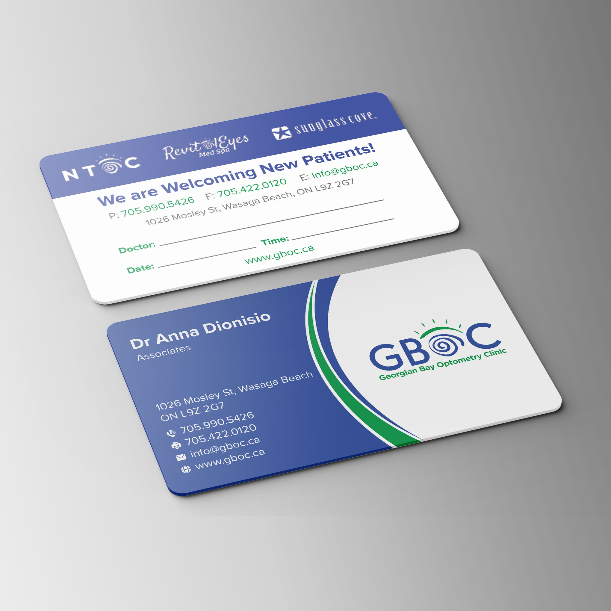 Business Card Design by Bikash Das for Georgian Bay Optometry Clinic | Design #31854756