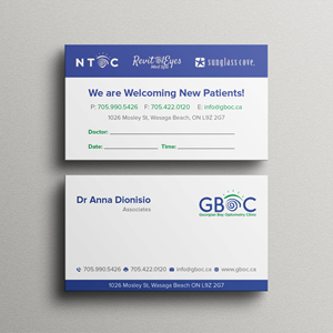 Business Card Design by Bikash Das for Georgian Bay Optometry Clinic | Design: #31855935