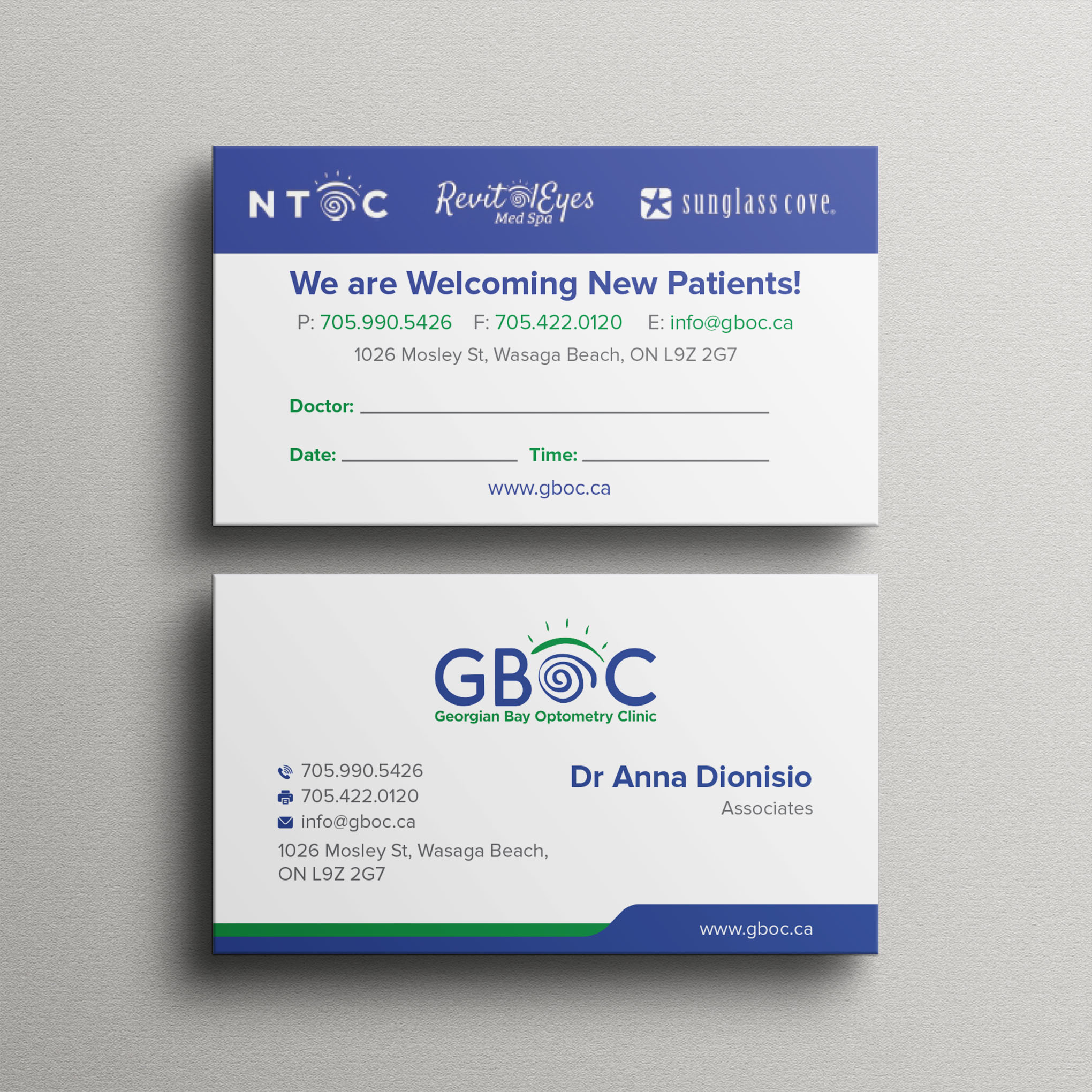 Business Card Design by Bikash Das for Georgian Bay Optometry Clinic | Design #31856140