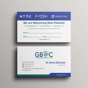 Business Card Design by Bikash Das for Georgian Bay Optometry Clinic | Design: #31856140