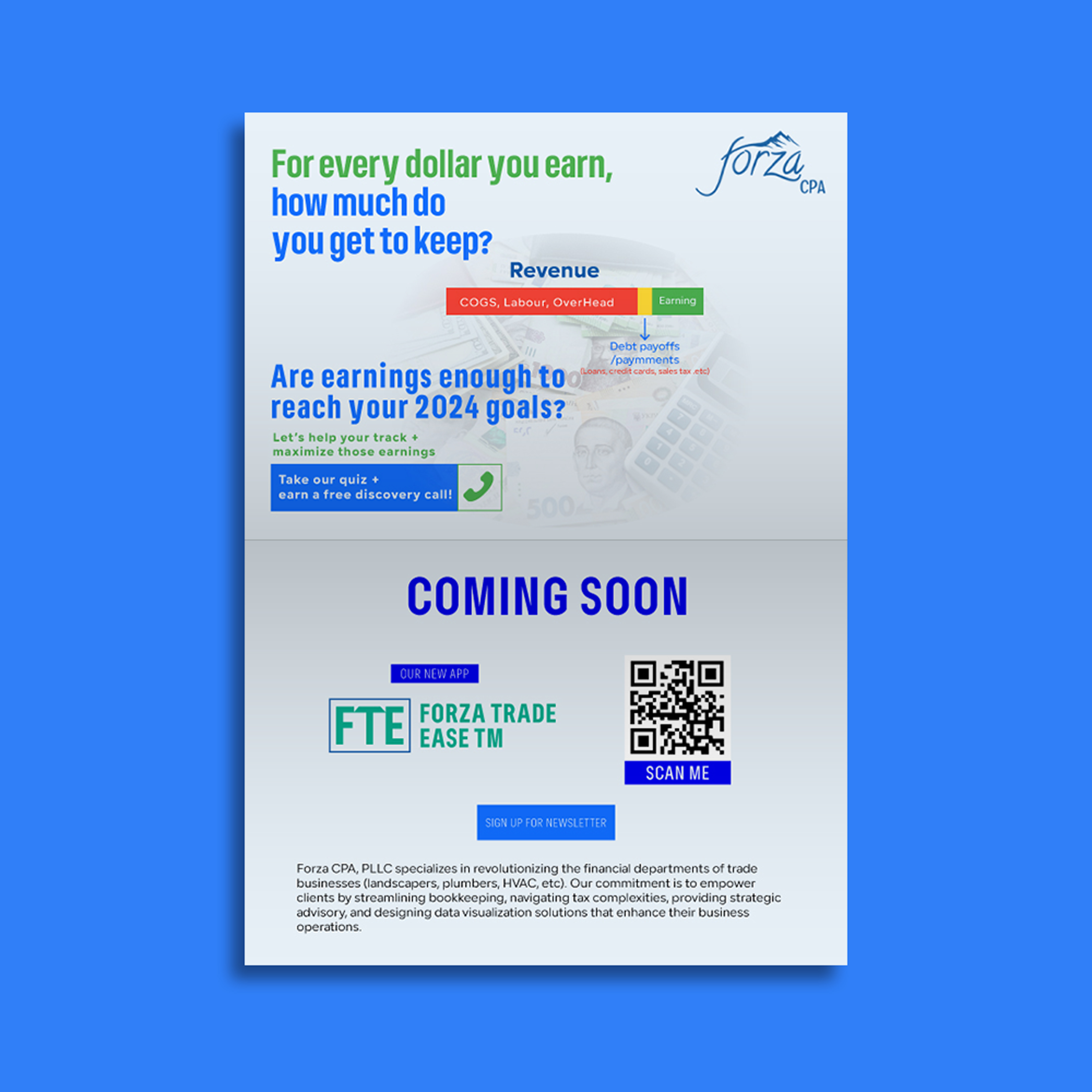 Flyer Design by Adnan Bhatti for Forza CPA PLLC | Design #31838749