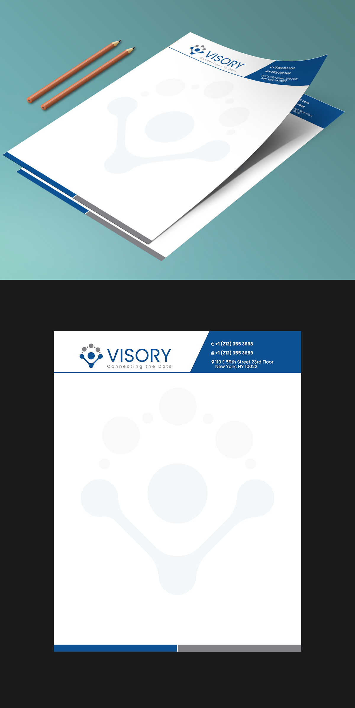 Letterhead Design by Hitbar for Visory LLC | Design #31831328