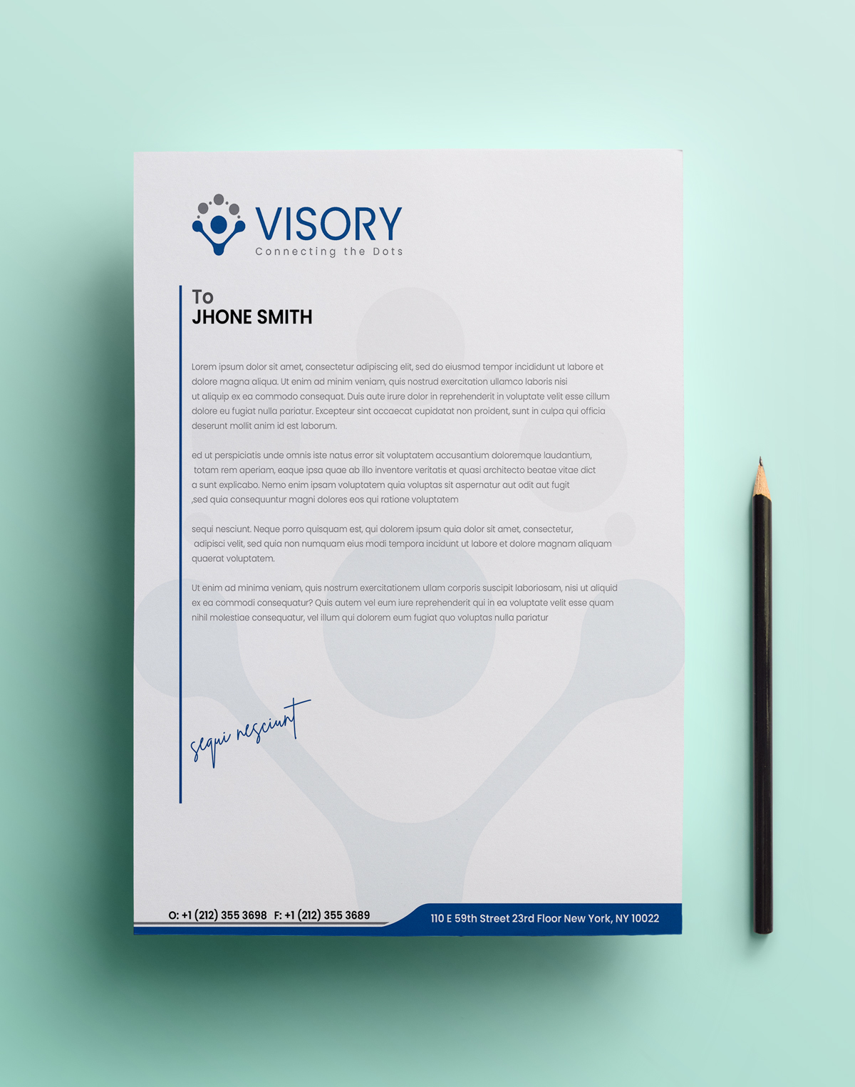 Letterhead Design by Hitbar for Visory LLC | Design #31831337