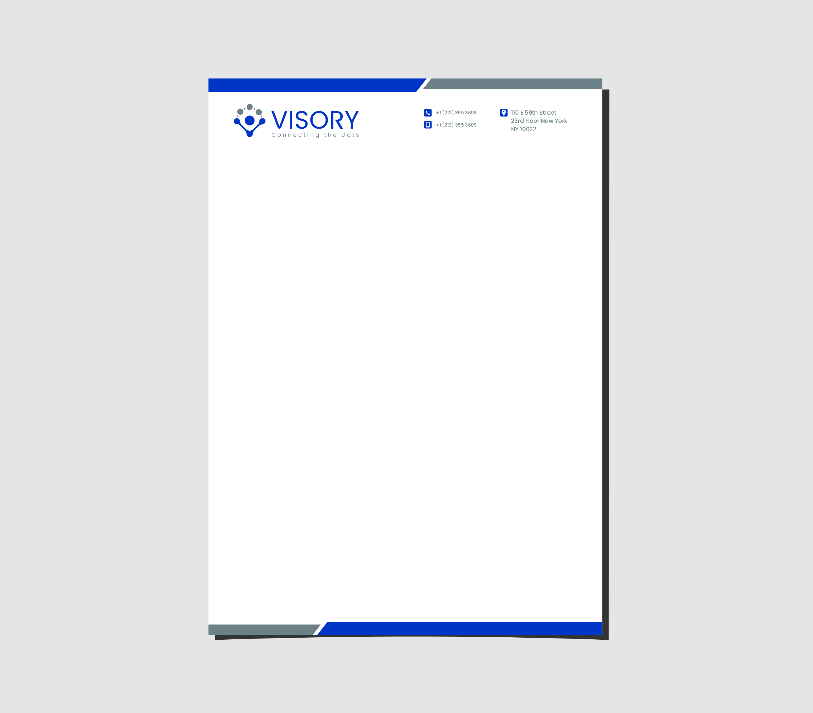 Letterhead Design by Thati Designs for Visory LLC | Design #31827321
