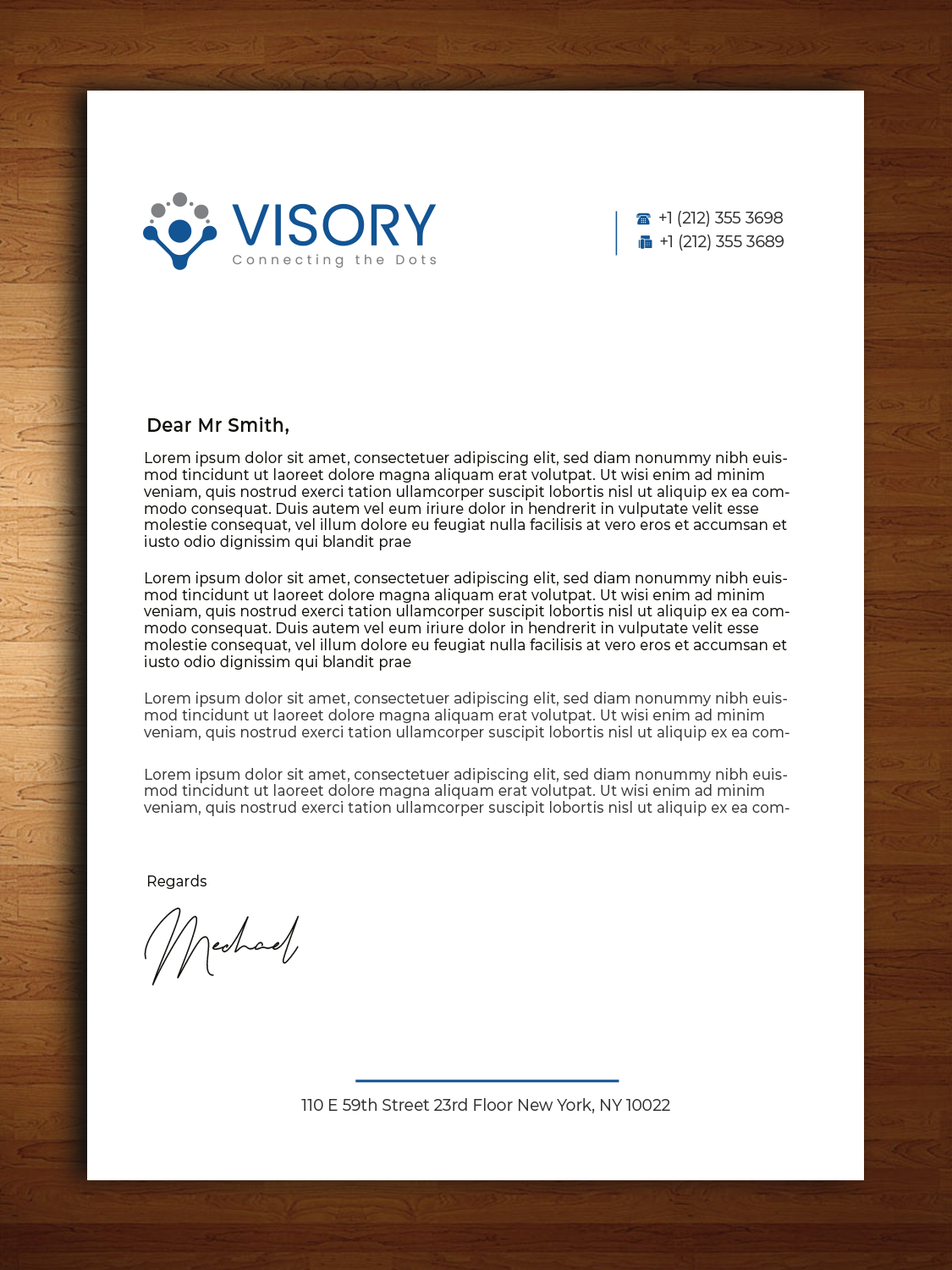 Letterhead Design by Innovative Graphix for Visory LLC | Design #31825130