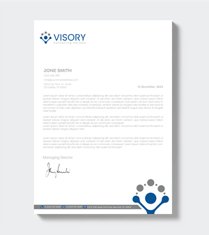 Letterhead Design by artbitin for Visory LLC | Design: #31827143