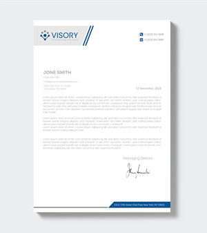 Letterhead Design by artbitin for Visory LLC | Design: #31827146