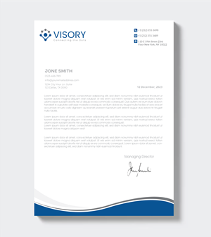 Letterhead Design by artbitin for Visory LLC | Design: #31827147