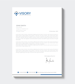 Letterhead Design by artbitin for Visory LLC | Design: #31827148