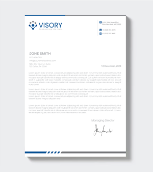 Briefkopf-Design von artbitin für Visory LLC | Design: #31827152