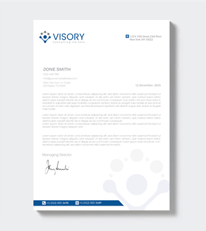 Letterhead Design by artbitin for Visory LLC | Design: #31827154