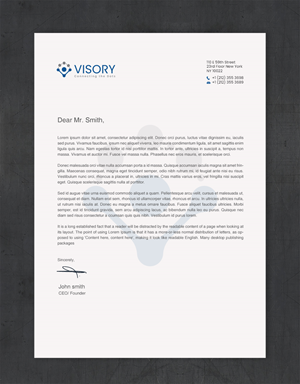 Diseño de Membrete por Brand aid para Visory LLC | Diseño: #31827085