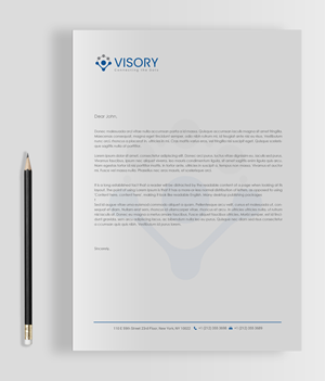 Briefkopf-Design von chandrayaan.creative für Visory LLC | Design: #31827021