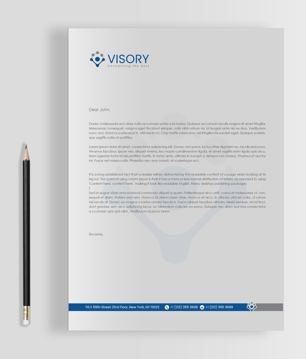 Letterhead Design by chandrayaan.creative for Visory LLC | Design #31827150