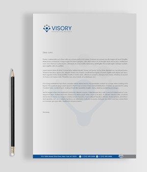 Briefkopf-Design von chandrayaan.creative für Visory LLC | Design: #31827163