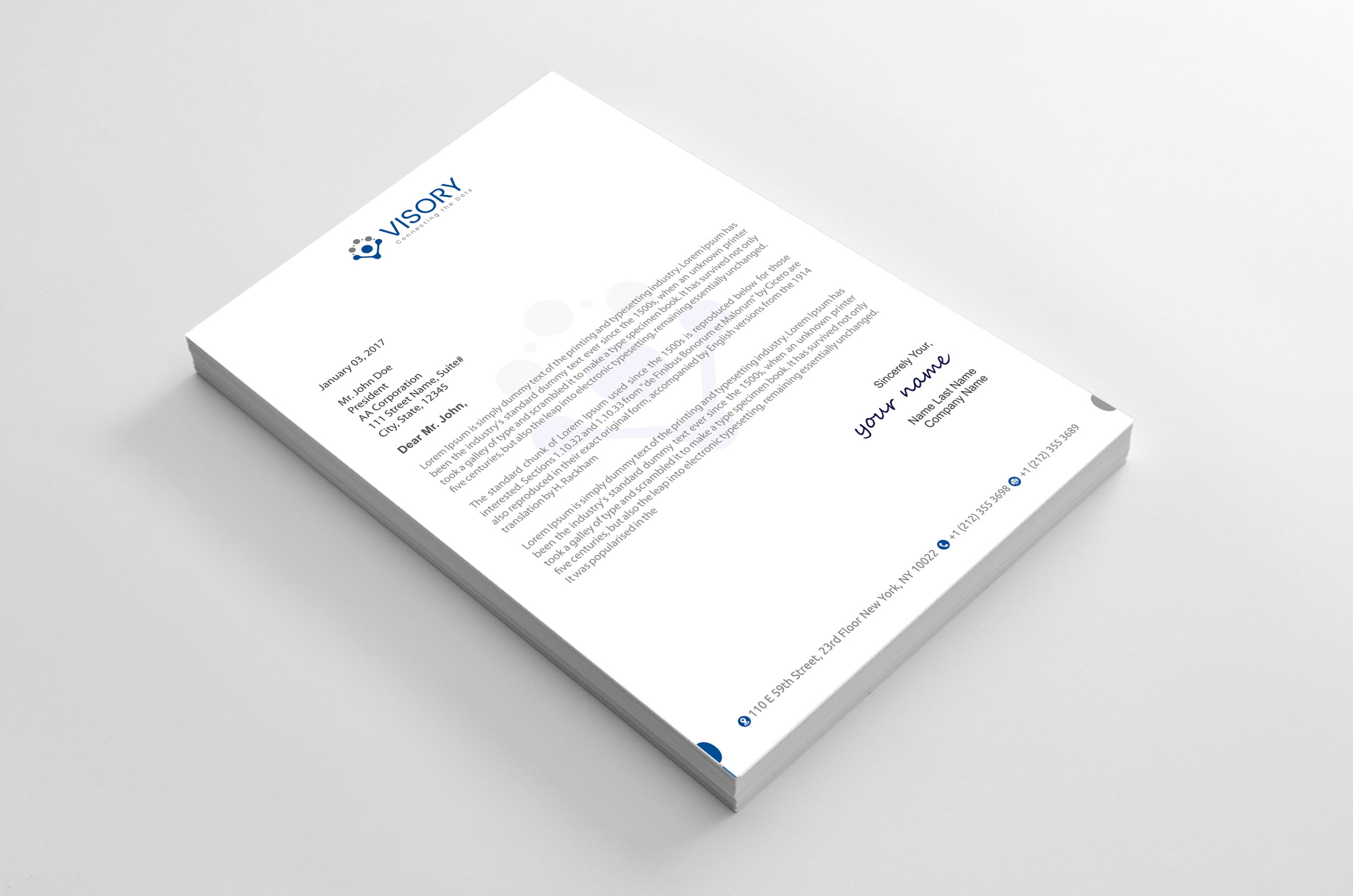 Letterhead Design by alpesh9520 for Visory LLC | Design #31831315