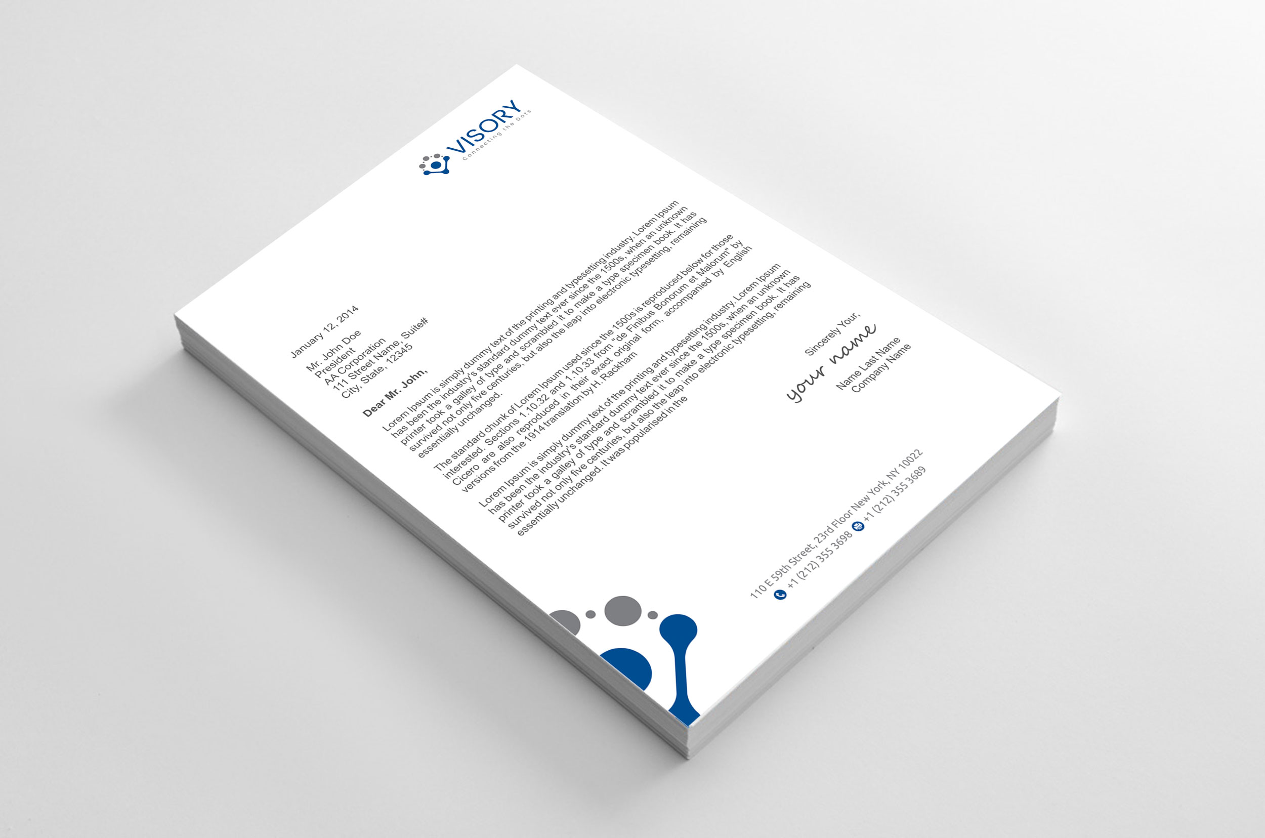 Letterhead Design by alpesh9520 for Visory LLC | Design #31831318