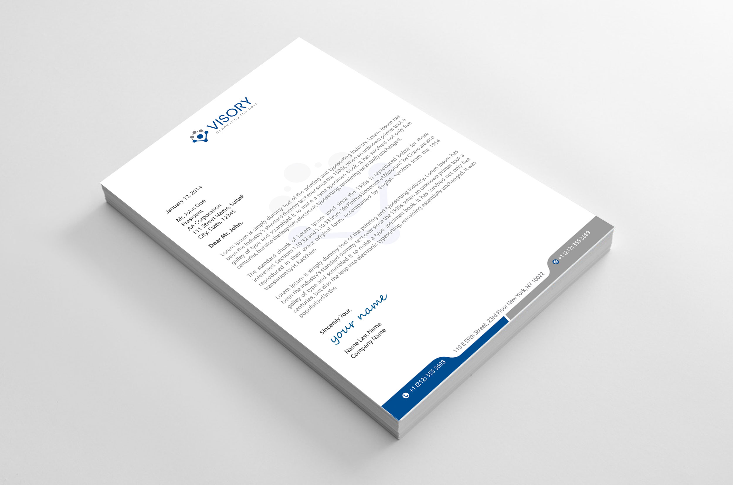 Letterhead Design by alpesh9520 for Visory LLC | Design #31831369
