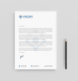 Letterhead Design by R.design for Visory LLC | Design: #31825324