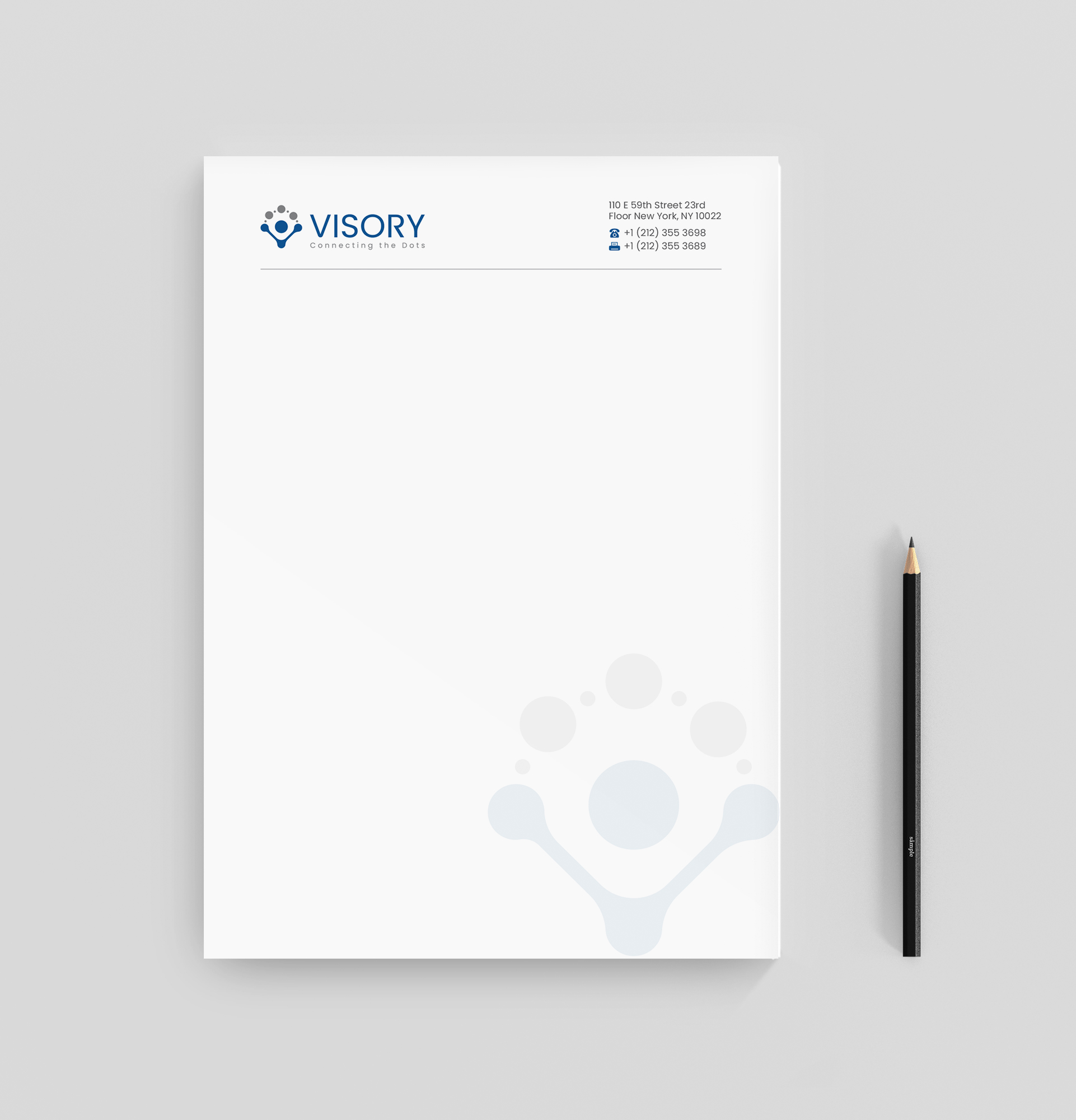 Letterhead Design by R.design for Visory LLC | Design #31825343