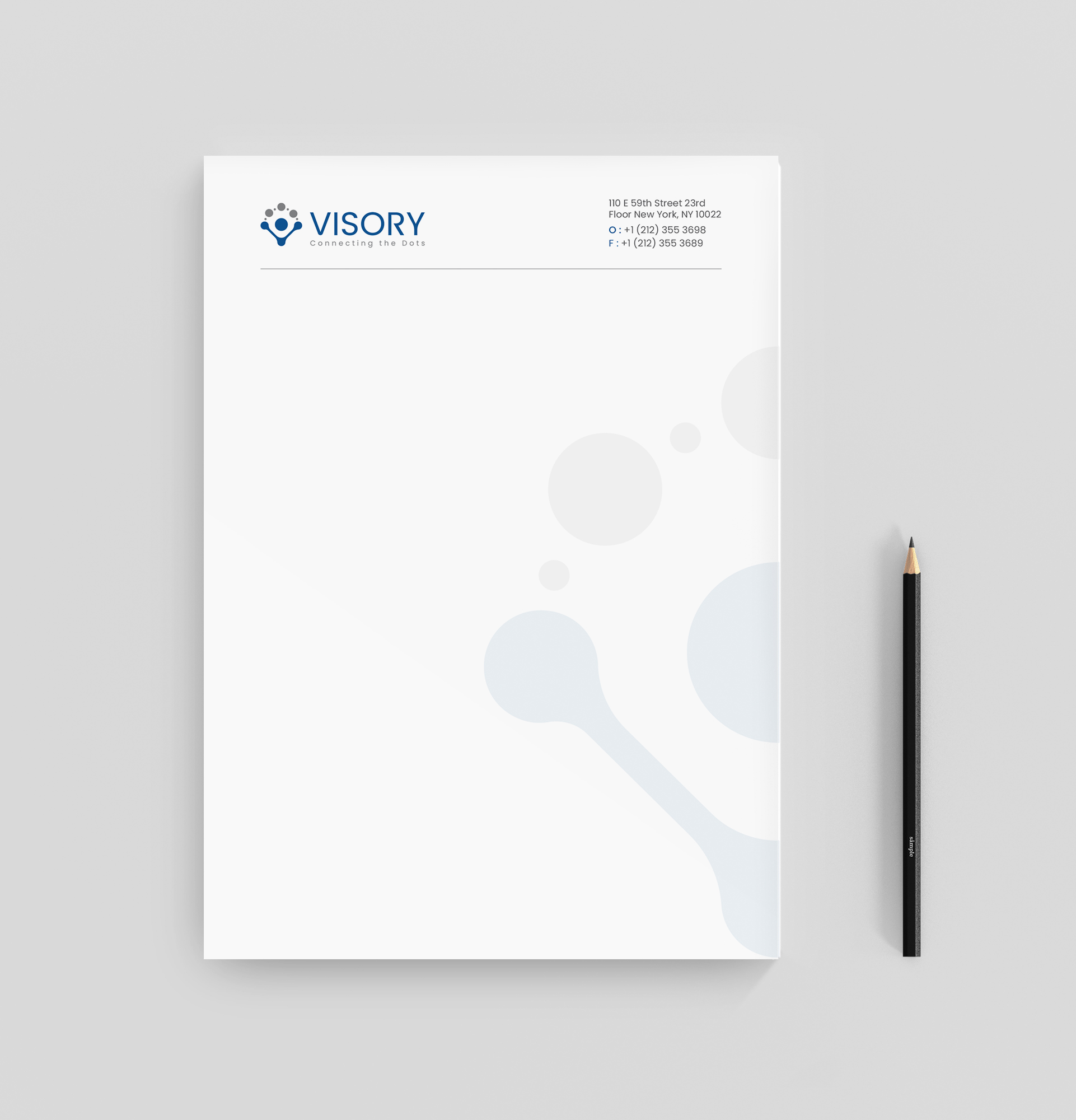 Letterhead Design by R.design for Visory LLC | Design #31825367