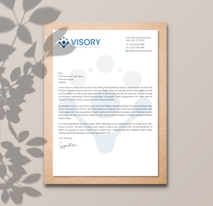 Diseño de Membrete por Uttom 2 para Visory LLC | Diseño: #31832065