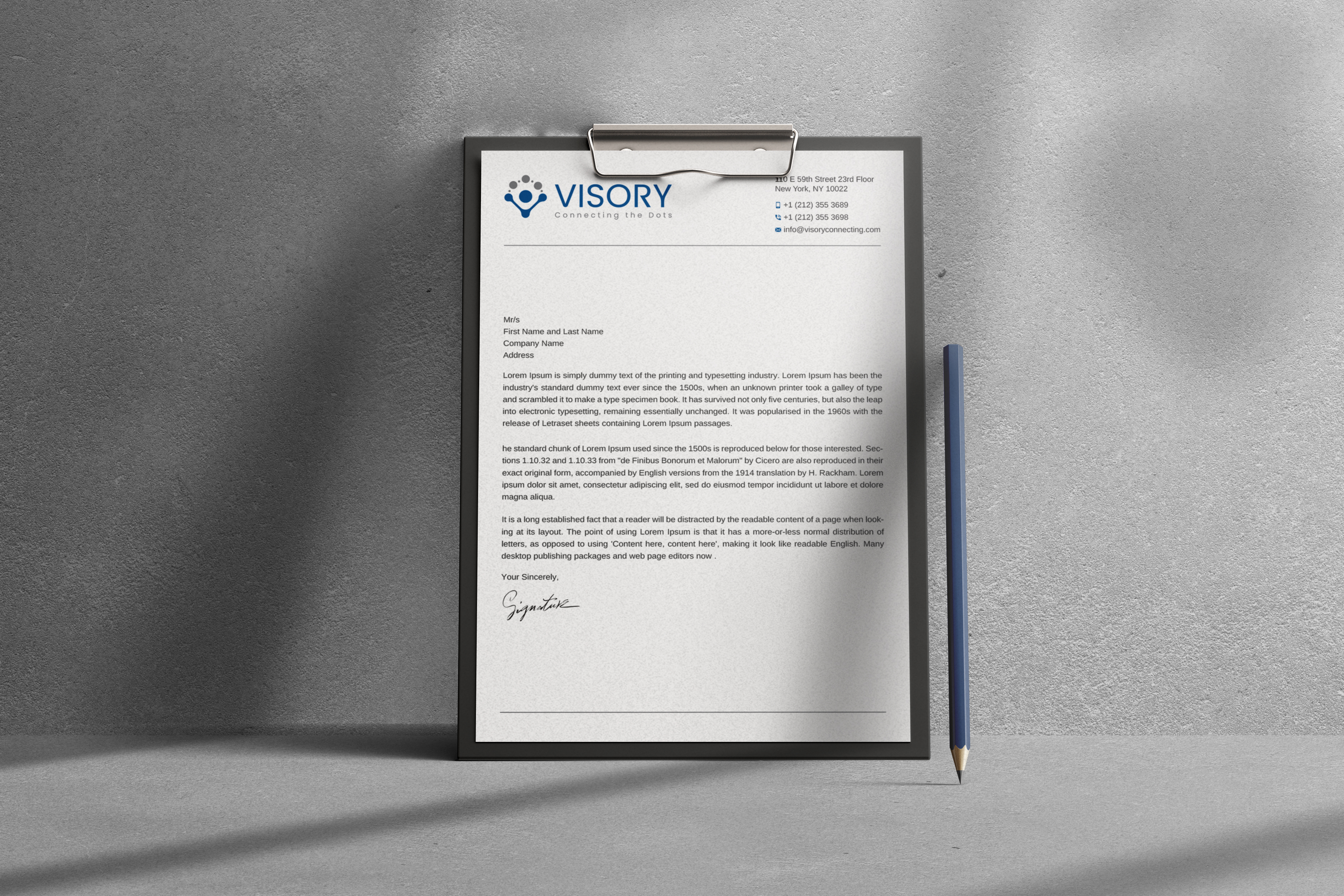 Letterhead Design by Uttom 2 for Visory LLC | Design #31832068