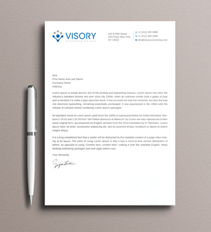 Letterhead Design by Uttom 2 for Visory LLC | Design: #31832081