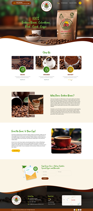 Diseño Web por Ved Web Services para Colombean Coffee Company | Diseño #31861082