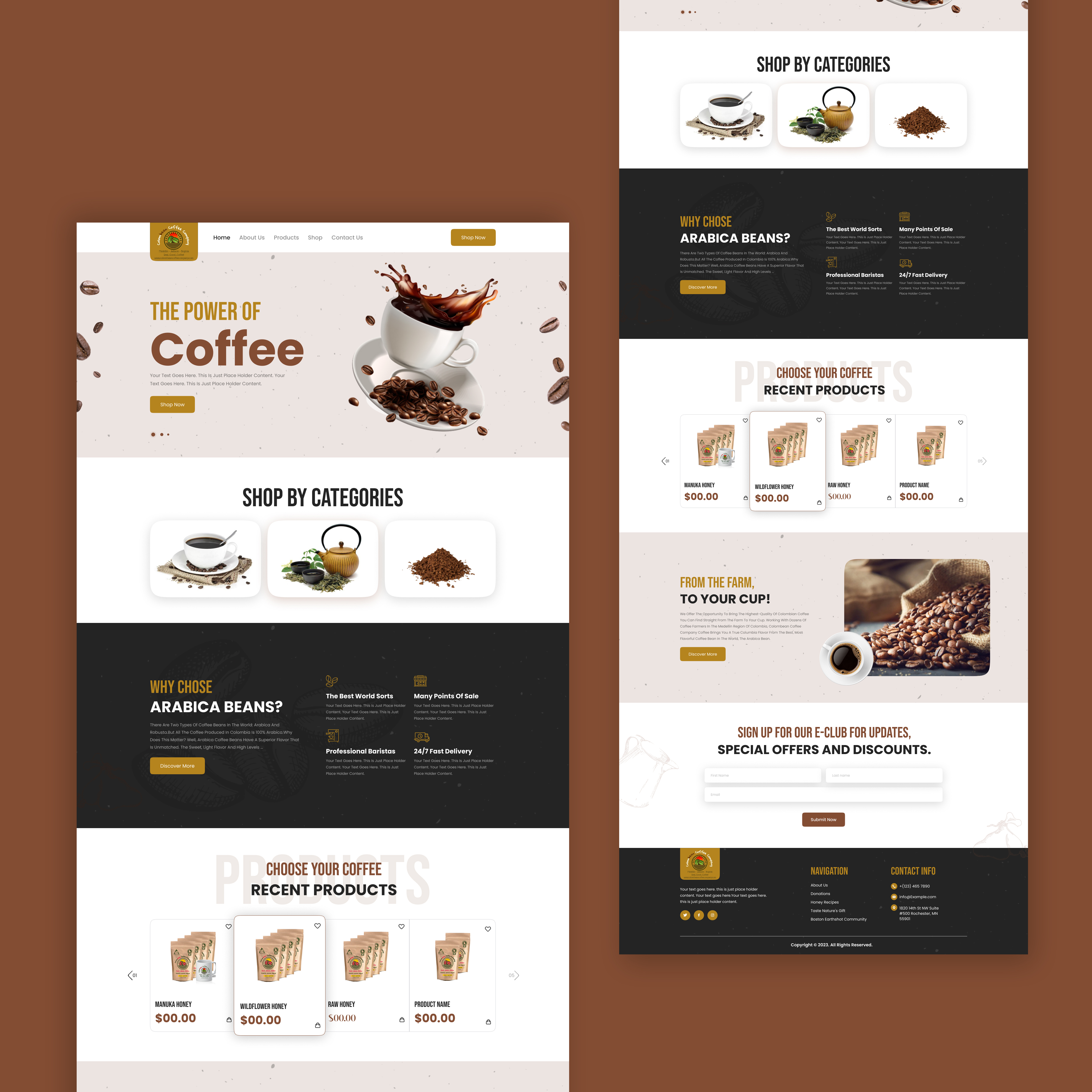 Web Design by creativeoutline for Colombean Coffee Company | Design #31889108
