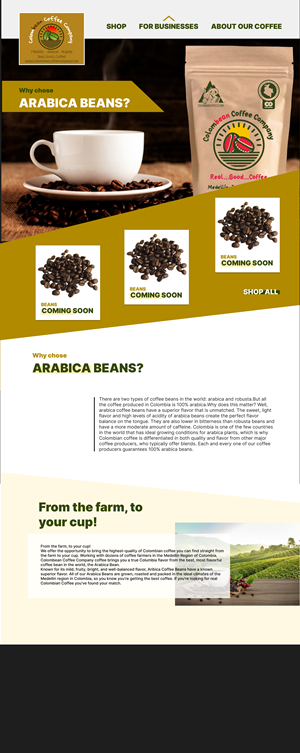 Web Design by zeykan for Colombean Coffee Company | Design: #31892241