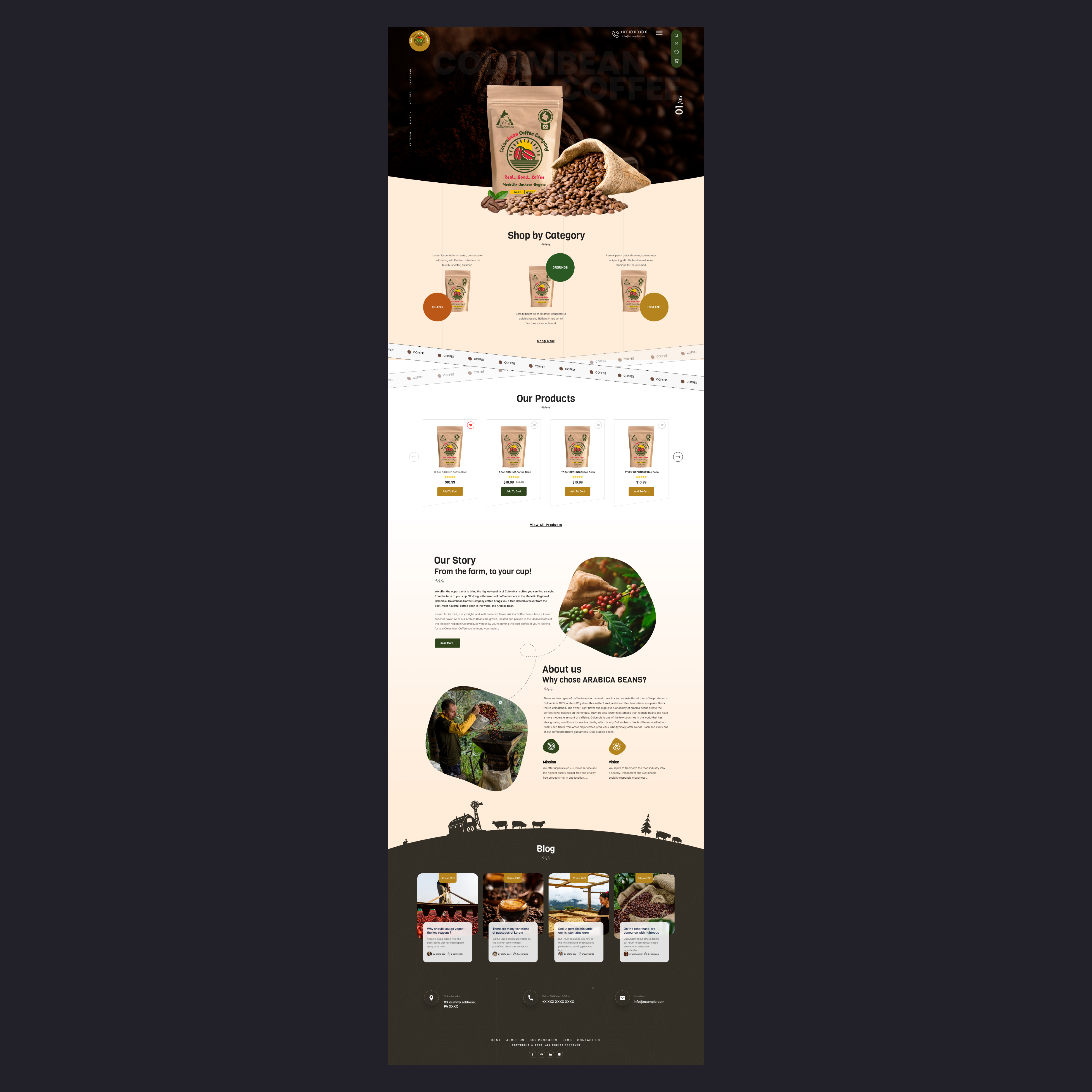Web-Design von CreativeKnot 2 für Colombean Coffee Company | Design #31862049