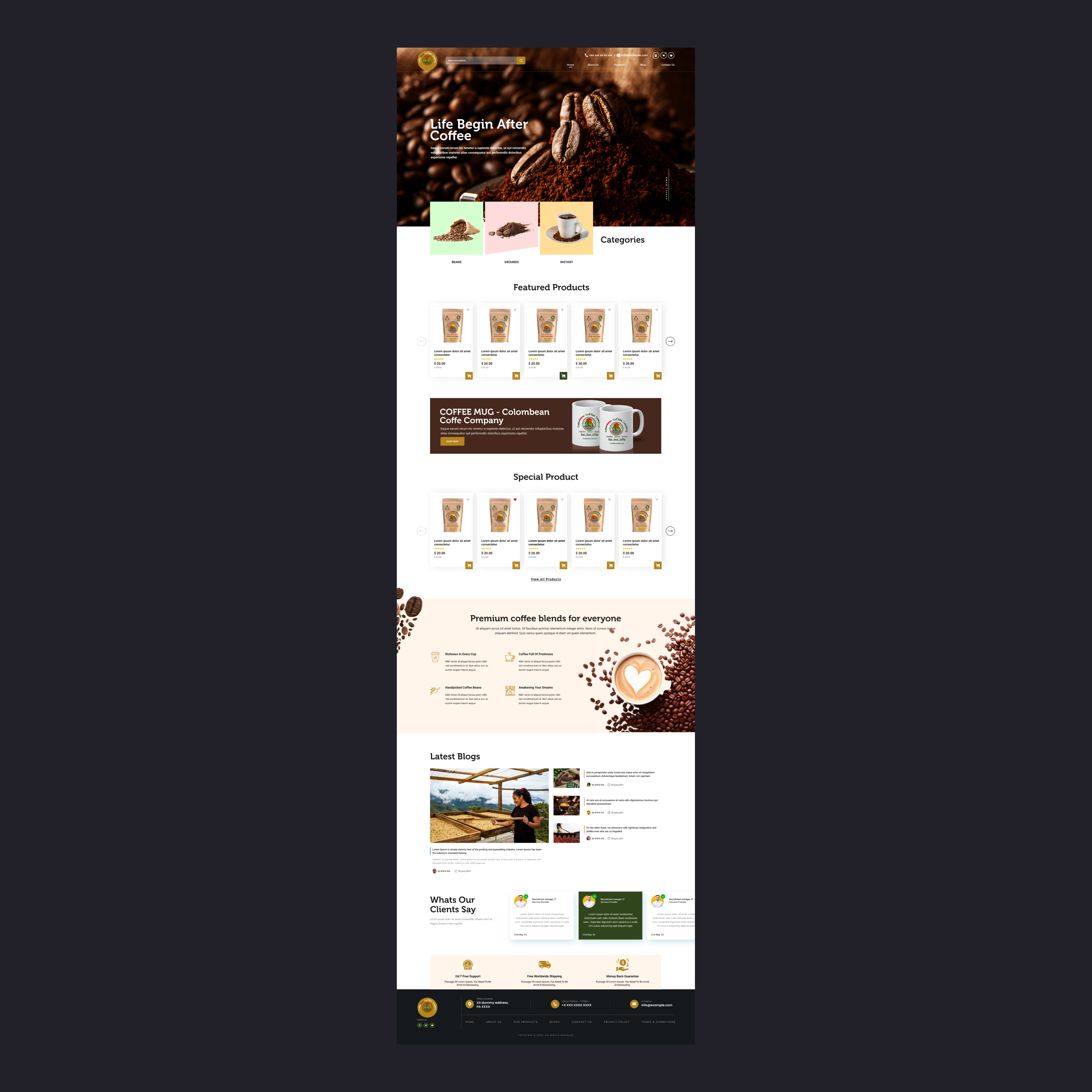 Web Design by CreativeKnot 2 for Colombean Coffee Company | Design #31862051