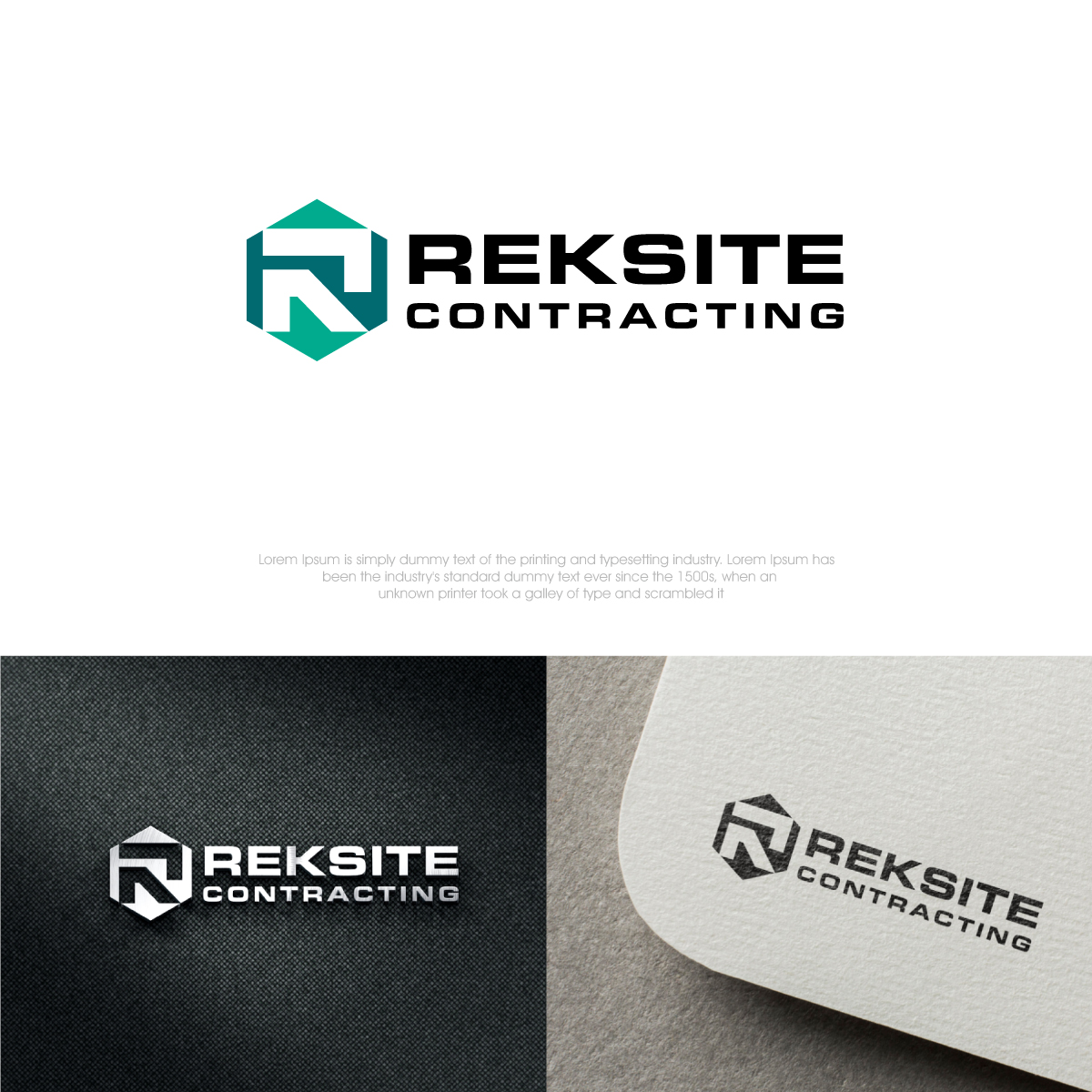 Logo Design by webeezine for REKSITE CONTRACTING  | Design #31840140