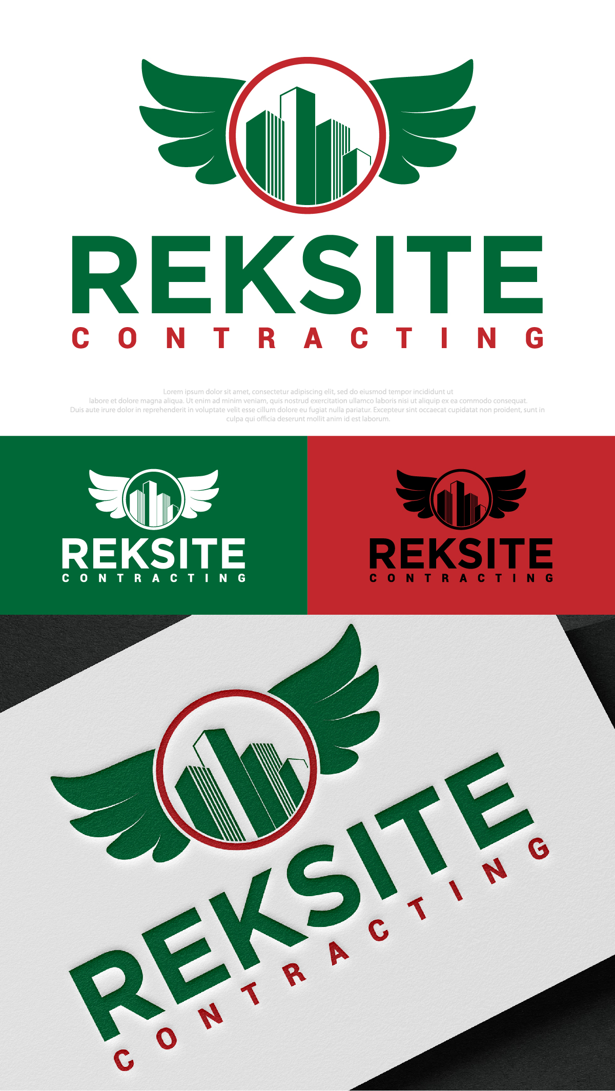 Diseño de Logo por DesignLima para REKSITE CONTRACTING  | Diseño #31837153