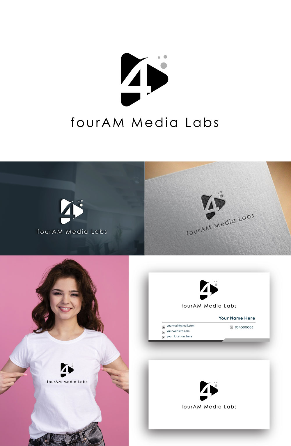 Logo-Design von MMM2 für fourAM Media Labs | Design #31838433