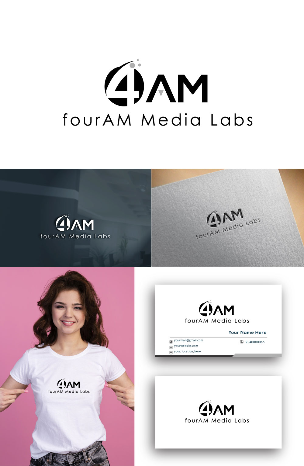Logo Design by MMM2 for fourAM Media Labs | Design #31838434