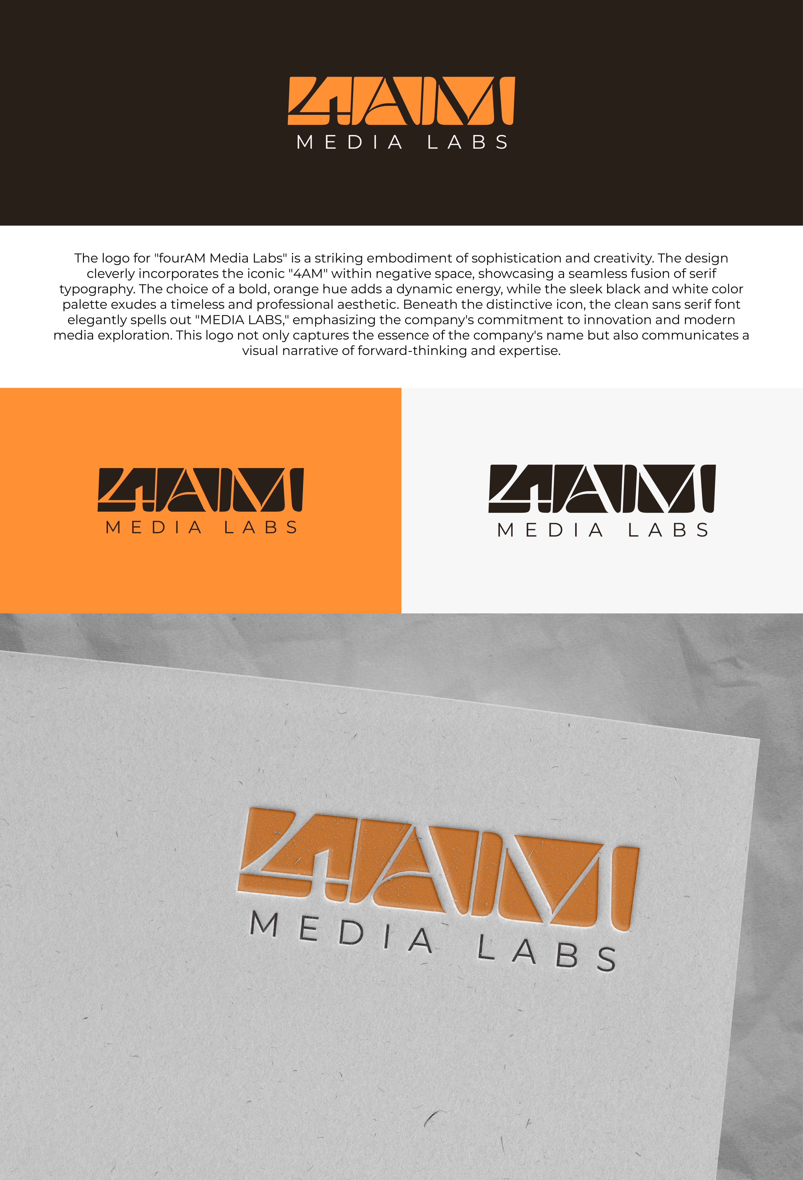 Logo-Design von ALMANAL GRAPHICS für fourAM Media Labs | Design #31838007