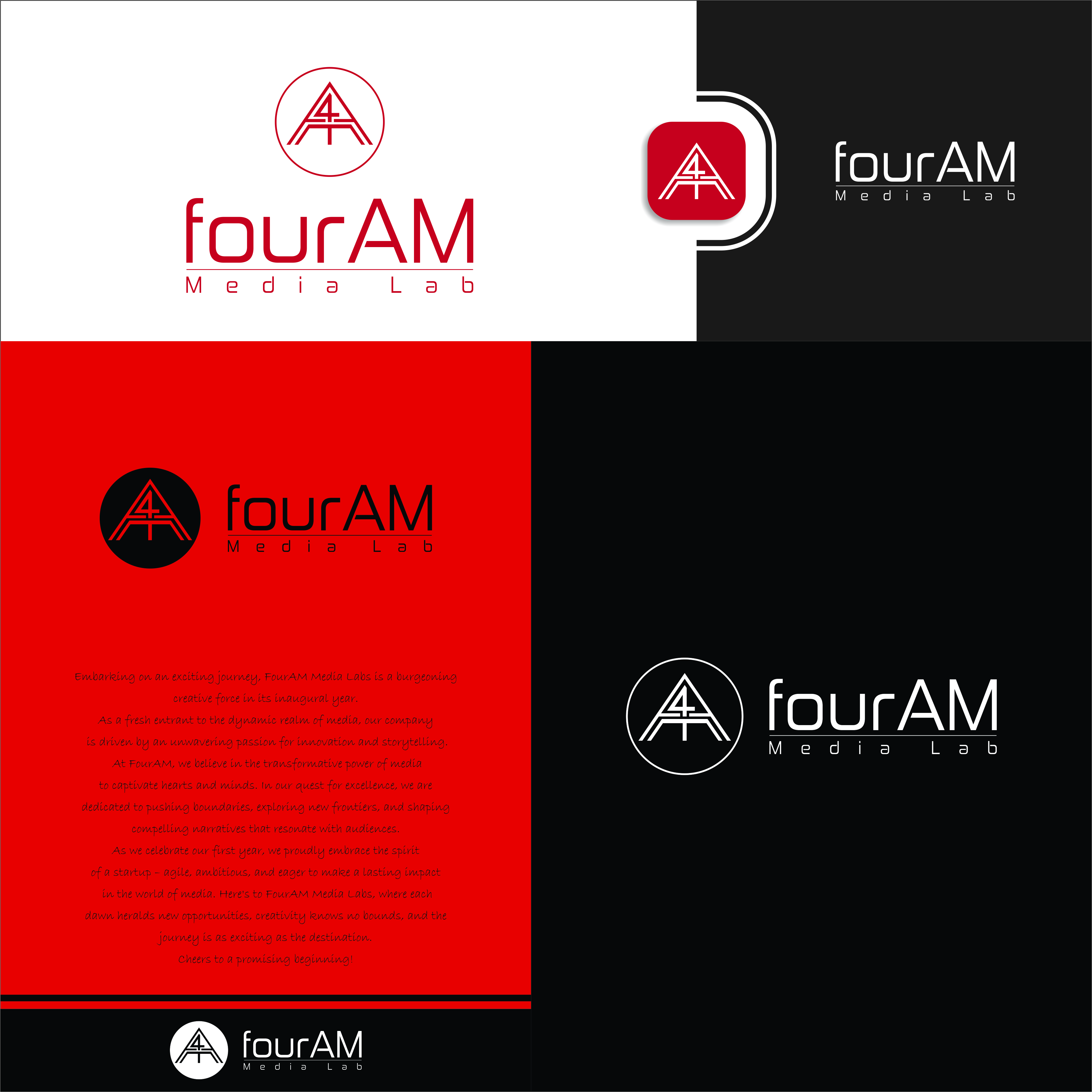 Logo Design by BLINDMOON for fourAM Media Labs | Design #31850288