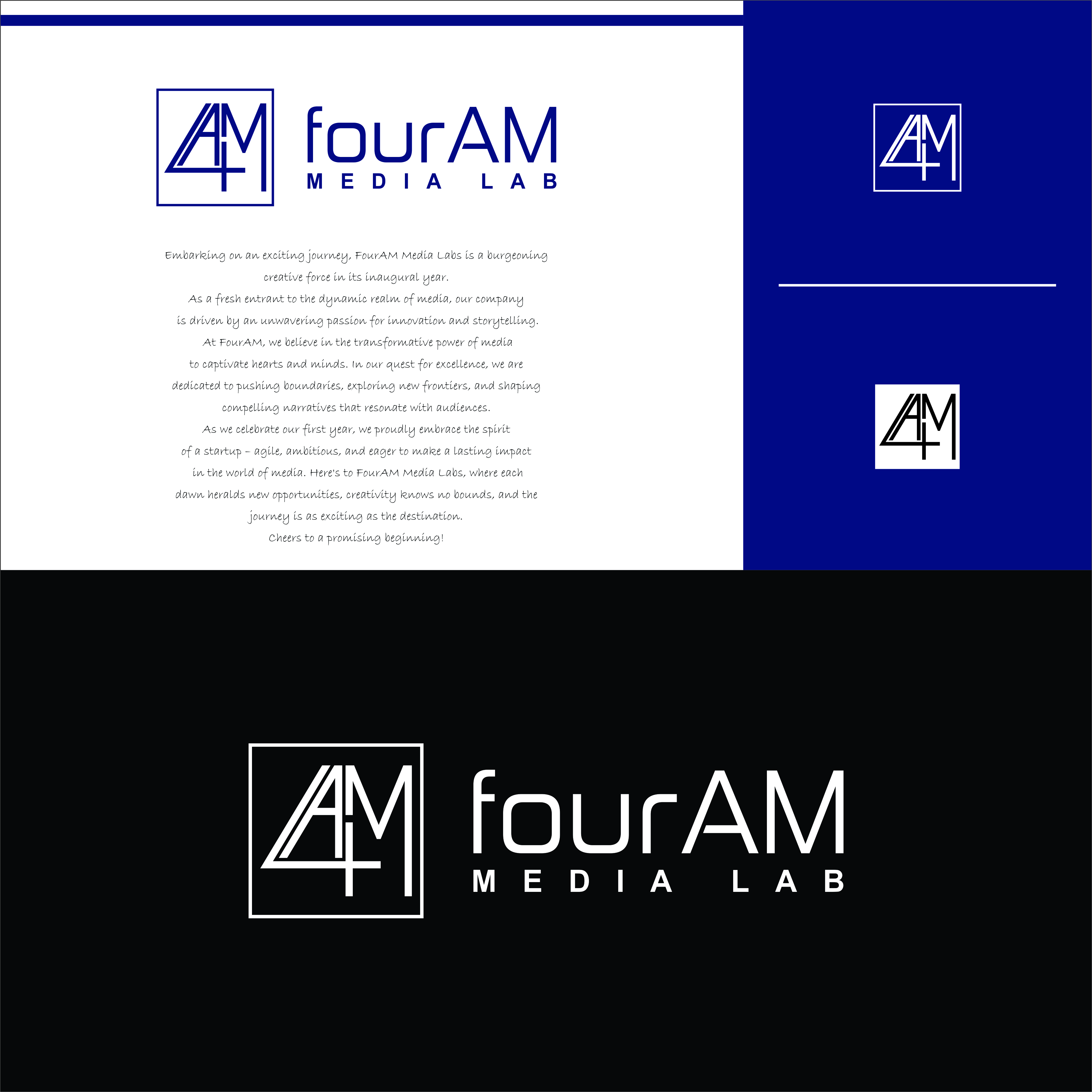 Logo Design by BLINDMOON for fourAM Media Labs | Design #31850298