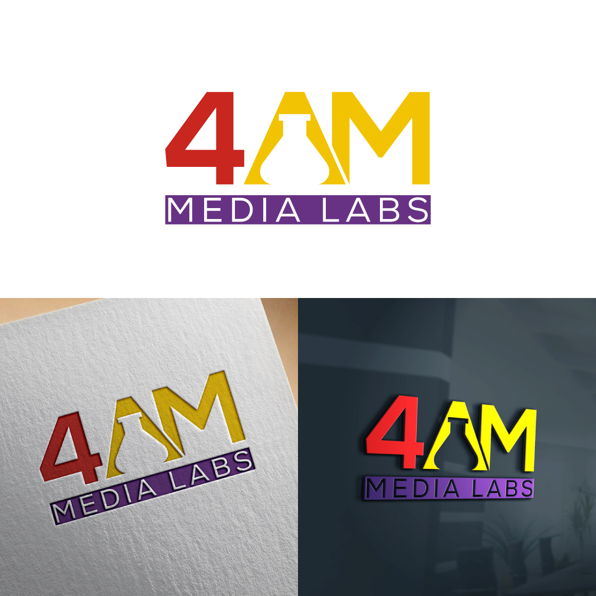 Logo Design by designfire for fourAM Media Labs | Design #31850378
