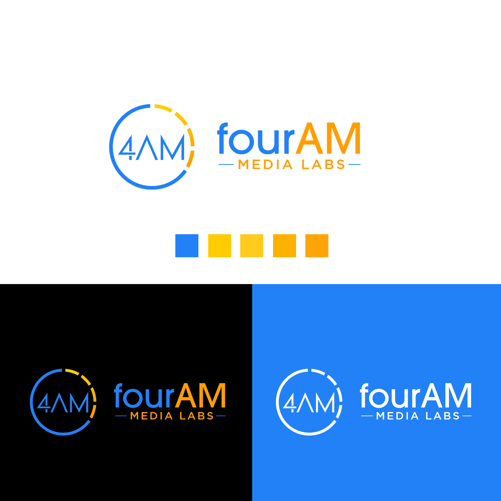 Logo Design by AlanGraphics for fourAM Media Labs | Design: #31877584