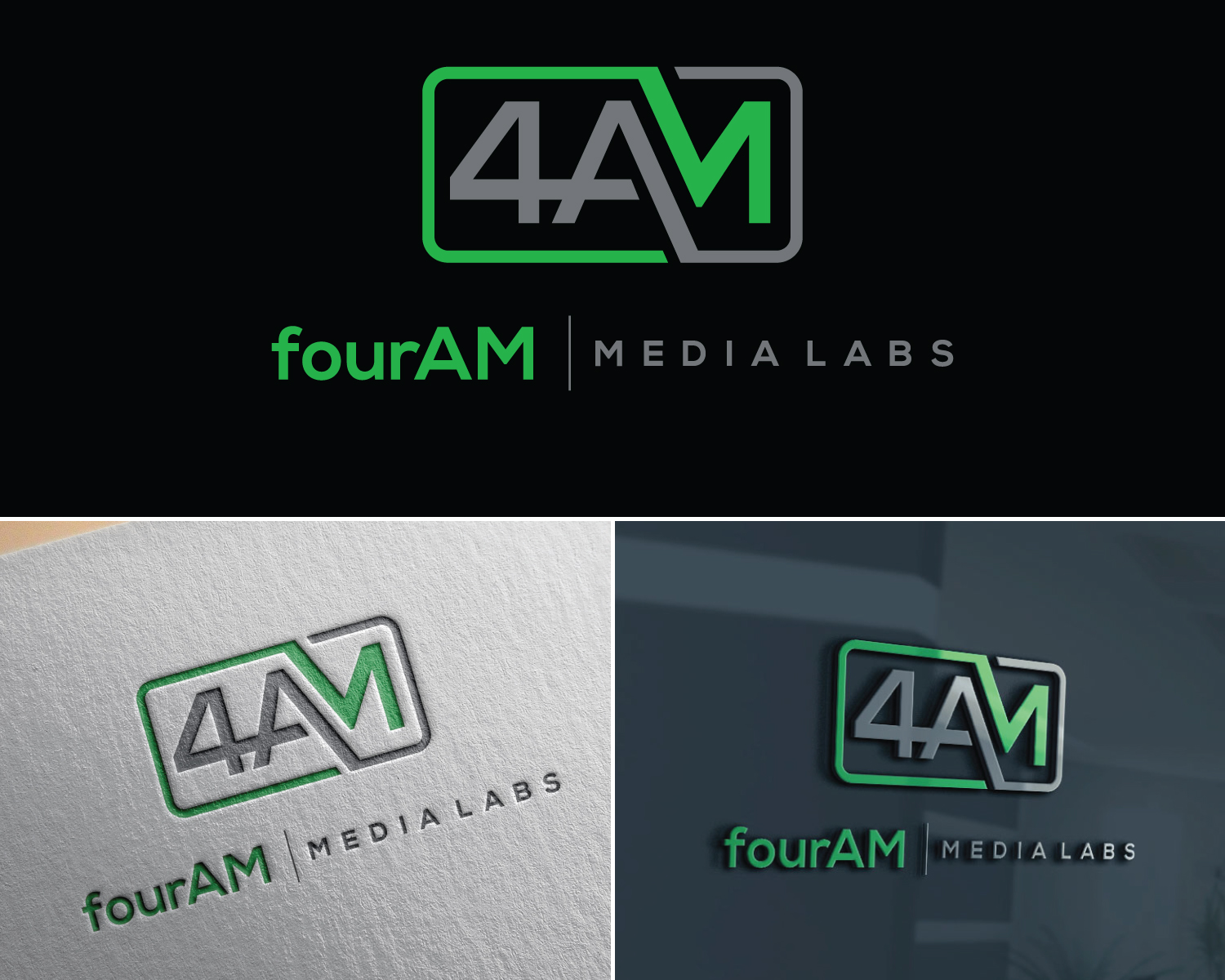Logo Design by Atec for fourAM Media Labs | Design #31859107