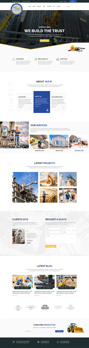 Diseño Web por M79 para M.E.M Construction & Contracting inc. | Diseño: #31885223