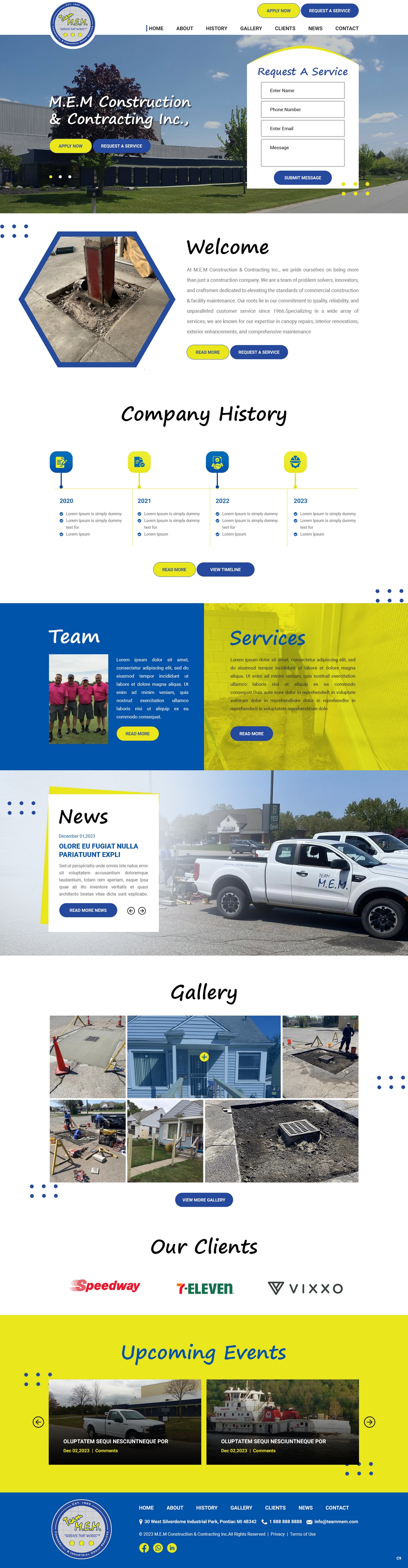 Web Design par pb pour M.E.M Construction & Contracting inc. | Design #31844307