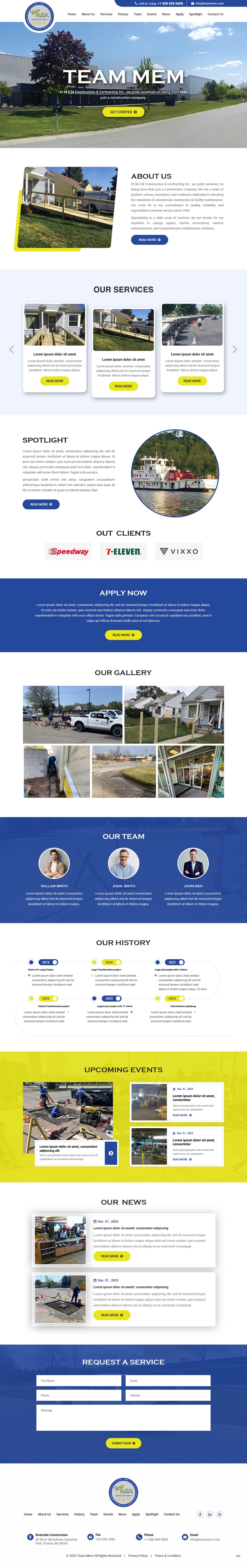 Web Design by pb for M.E.M Construction & Contracting inc. | Design #31844308