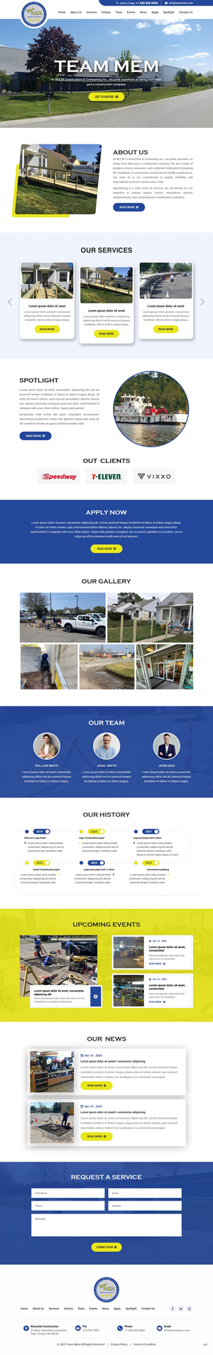 Diseño Web por pb para M.E.M Construction & Contracting inc. | Diseño: #31844308
