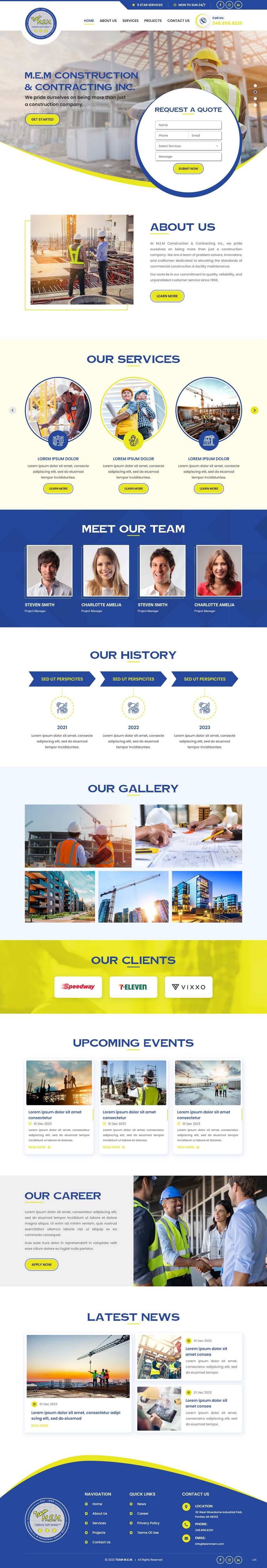 Web Design by pb for M.E.M Construction & Contracting inc. | Design #31844309